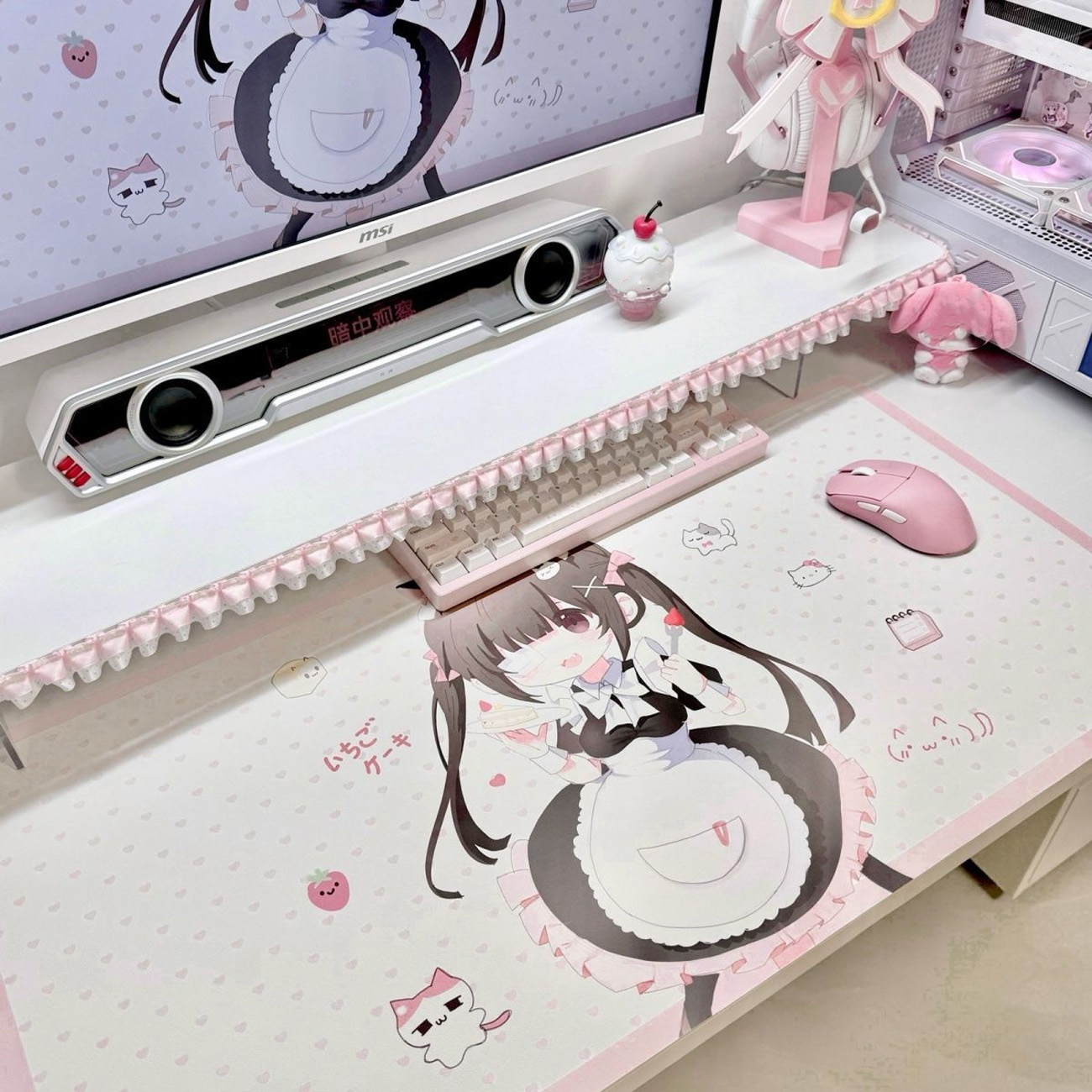 Cute Anime Maid Girl PU Leathe - огляд і ціна Leather Desk Pad
