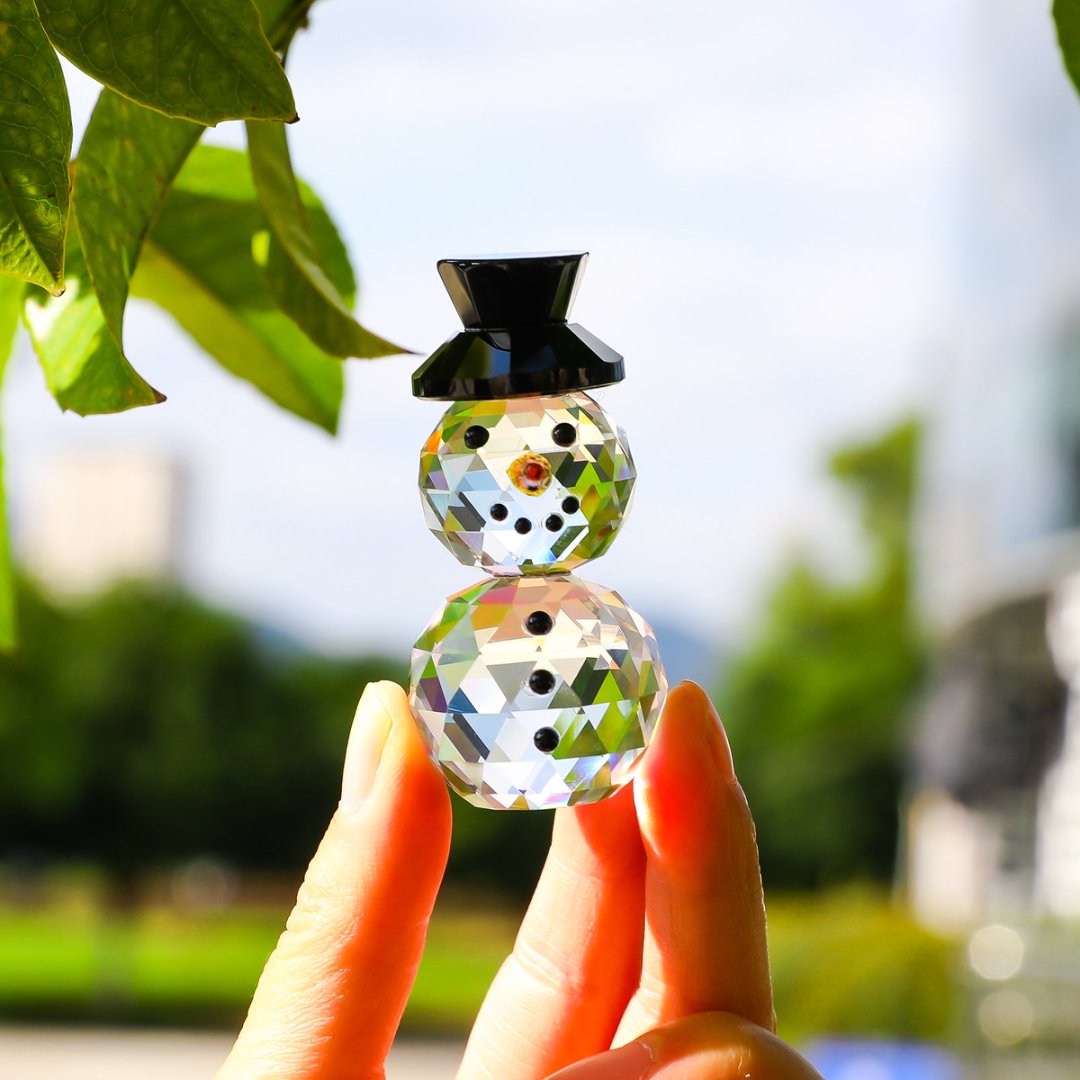 Crystal Black Hat Snowman Figu - огляд і ціна Paper Weight Crystal