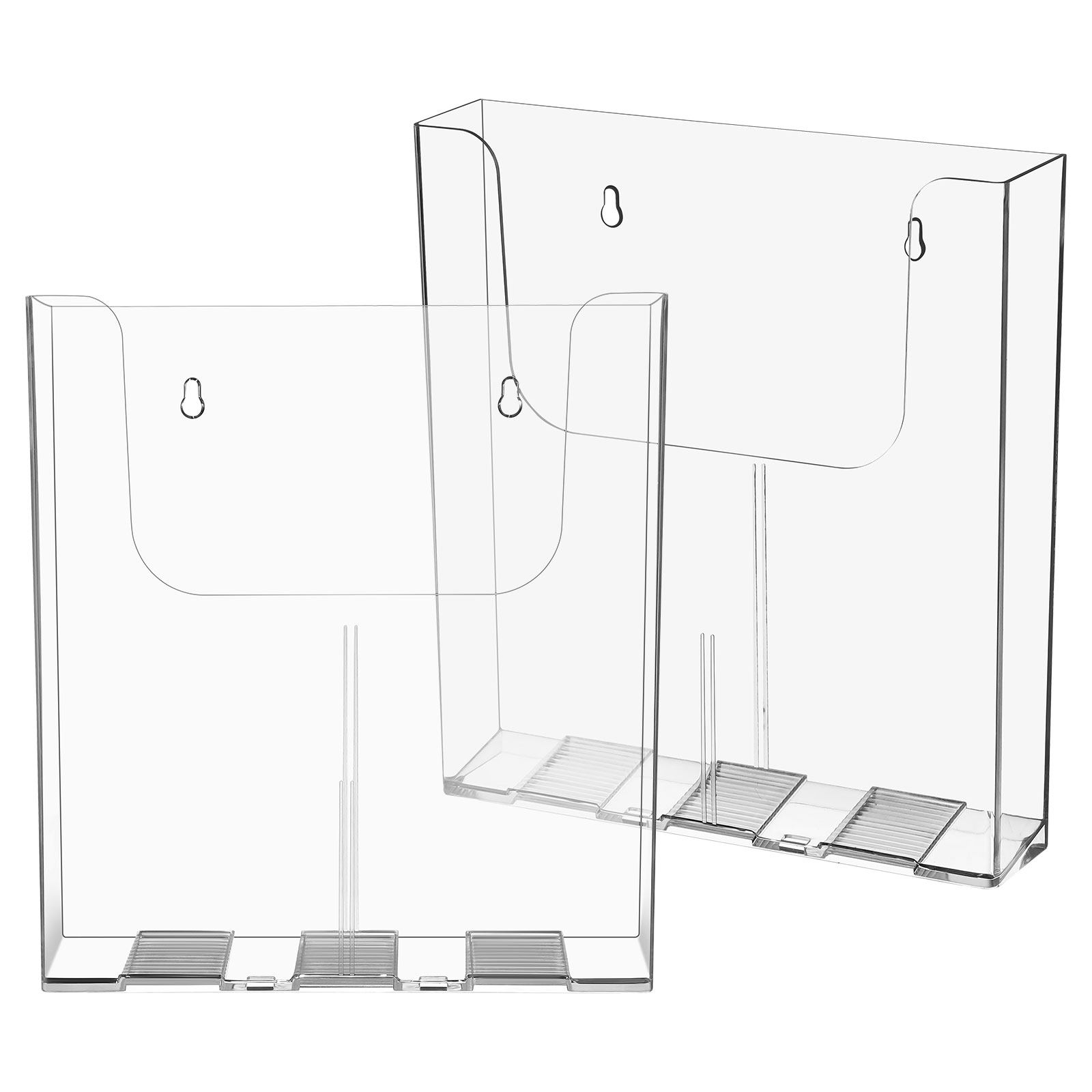2Pcs Clear Acrylic Wall File O - огляд і ціна Magazine Holder Rack