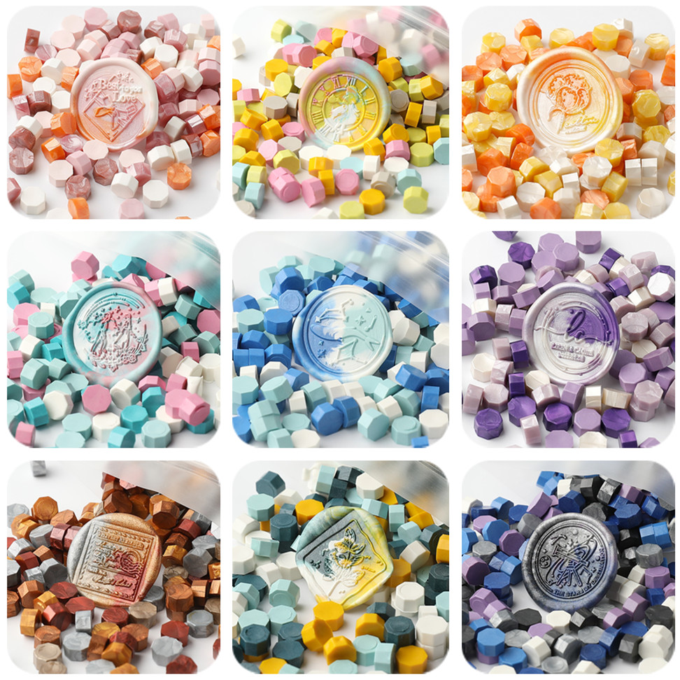 200pcs/bag Octagon Mixed Color - огляд і ціна Wax Seal Stamp Set