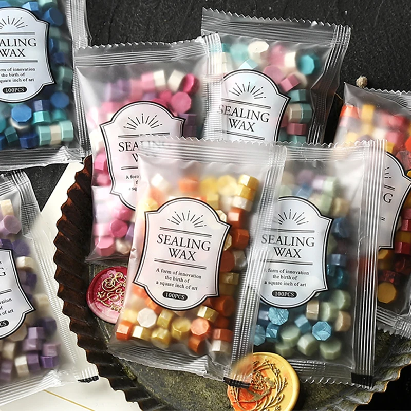 200pcs/bag Octagon Mixed Color - огляд і ціна Wax Seal Stamp Set