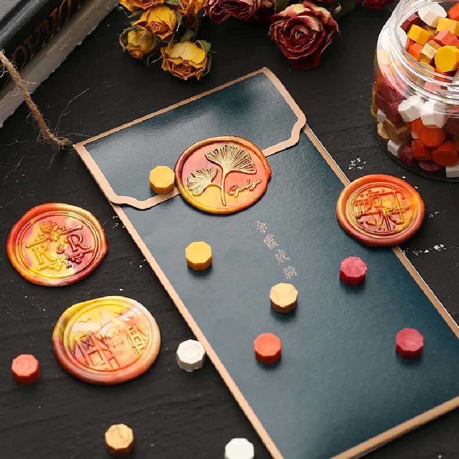 200pcs/bag Octagon Mixed Color - огляд і ціна Wax Seal Stamp Set