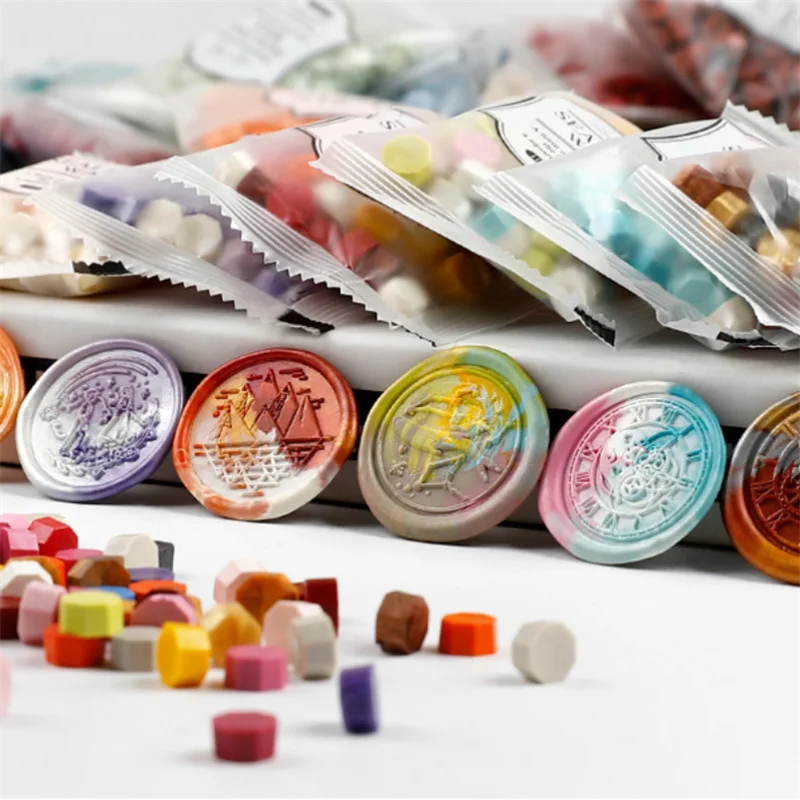 200pcs/bag Octagon Mixed Color - огляд і ціна Wax Seal Stamp Set