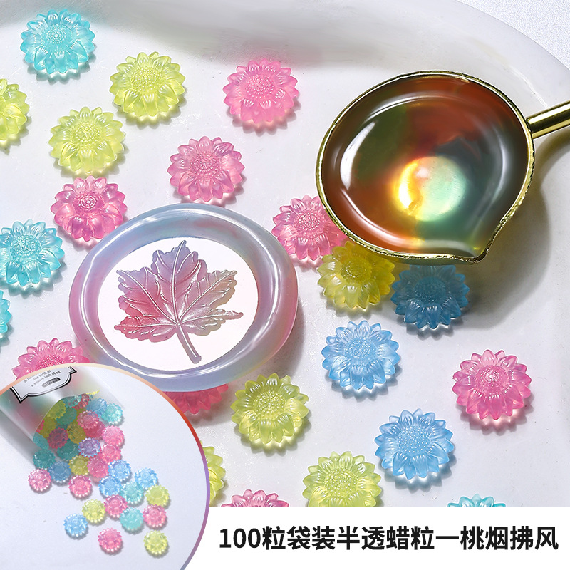 100pcs Translucent Sunflower S - огляд і ціна Wax Seal Stamp Set