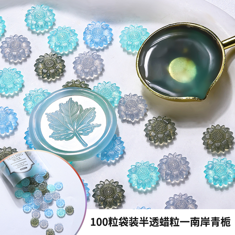 100pcs Translucent Sunflower S - огляд і ціна Wax Seal Stamp Set